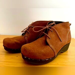 Dansko Suede Lace Up Clog